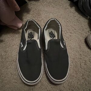Vans Dark Gray slip ons